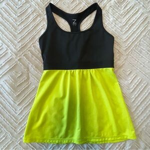 Z by Zella Neon Yellow & Black Athletic Tank | S